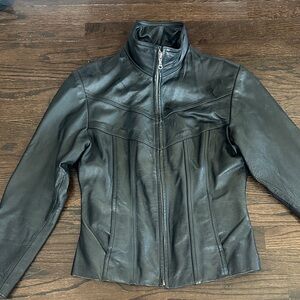 Y2K MAXIMA VINTAGE LEATHER JACKET